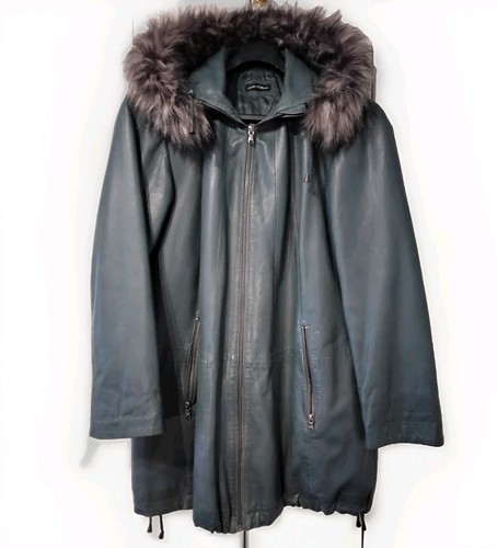 Echtleder longjacke mit - echtleder, longjacke,