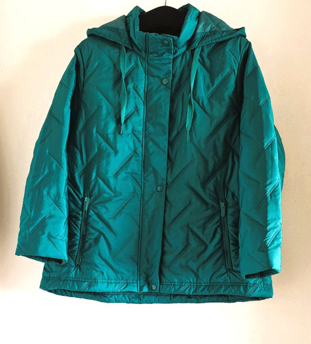 Steppjacke mit kapuze petrol - mit, kapuze,