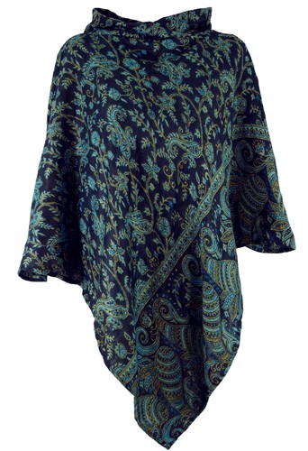 Poncho mit kapuze - kapuze,, hippie