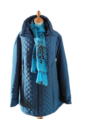 Schicke dicke jacke petrol - ,