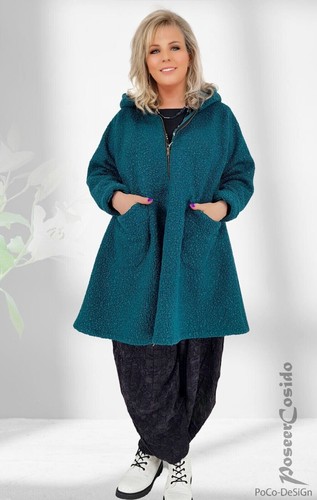 Lagenlook boucle jacke mantel - lagenlook,