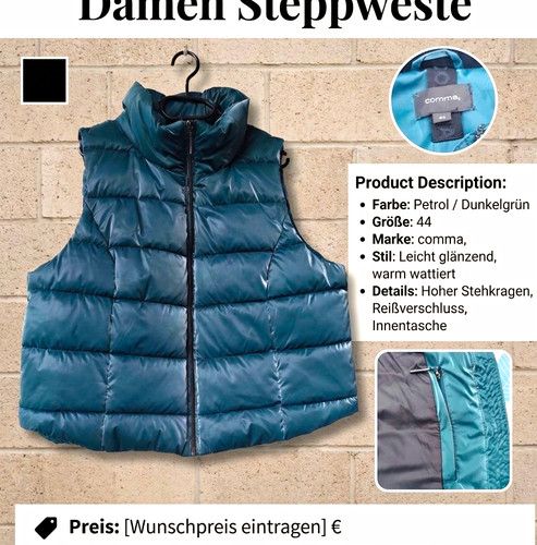 Comma damen steppweste 44 - comma, gr.