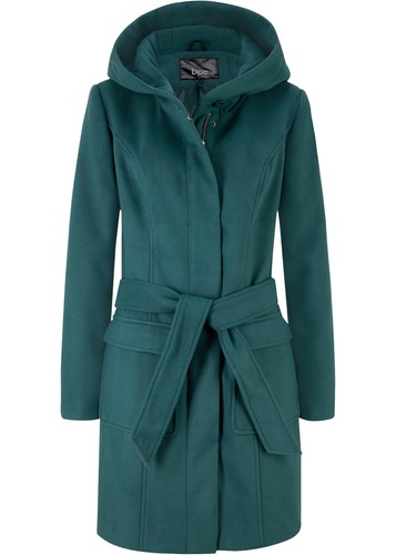 Warme longjacke aus - longjacke, wollimitat